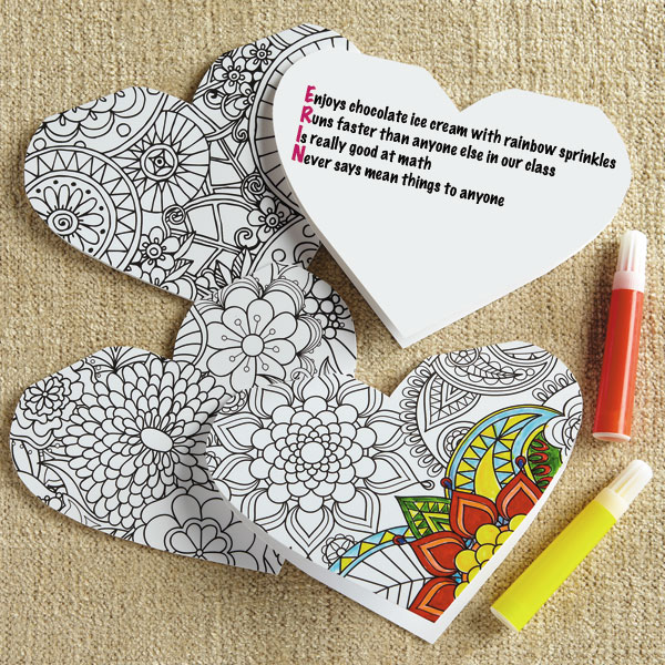 Valentine Coloring Cards by Current Catalog