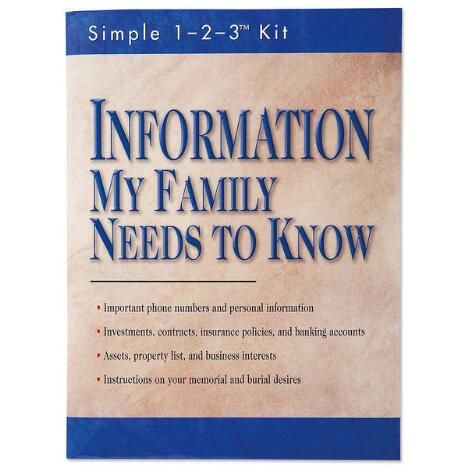 Information My Family Needs to Know Kit by Current Catalog