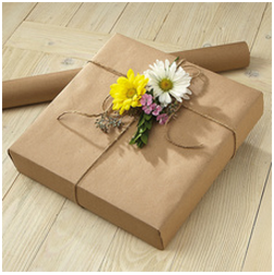 gift wrapping ideas for valentines day brown paper