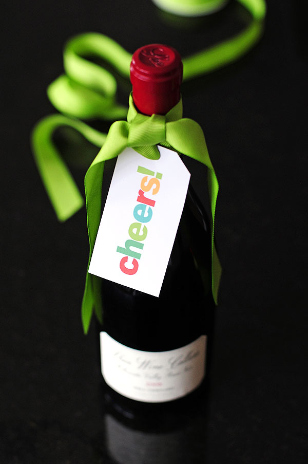 Cheers Wine Gift Tag