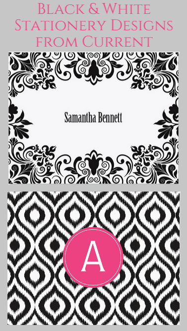 Black & White Stationery Designs from Current Catalog
