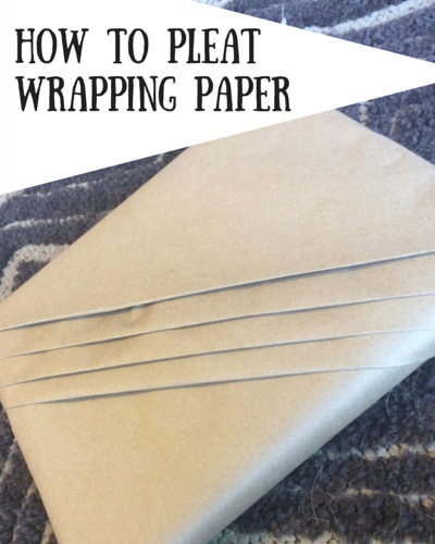 How to Pleat Wrapping Paper