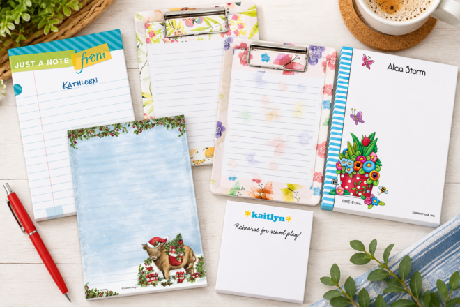 personalized notepads and everyday notepads at Current Catalog